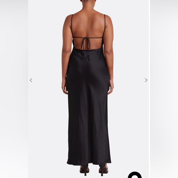 Bec + Bridge Dreamer Tie Back Maxi Dress Elegant Black Evening Gown - Picture 2 of 10